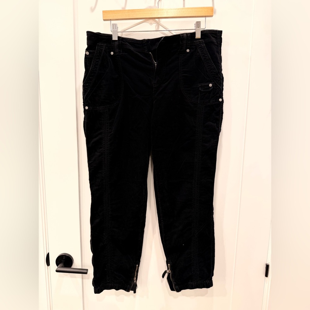 Marrakech Black Cropped Corduroy Pant